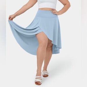 Breezeful™ High Waisted Asymmetric Ruffle HighLow Flowy 2n1 QuickDry Dance Skirt